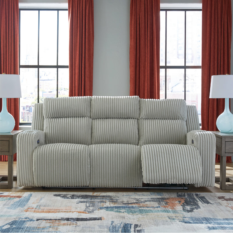 Odhren Power Reclining Sofa, White