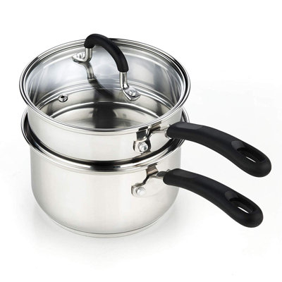 Marmite à cuisson double en acier inoxydable 18/10 Cook N Home