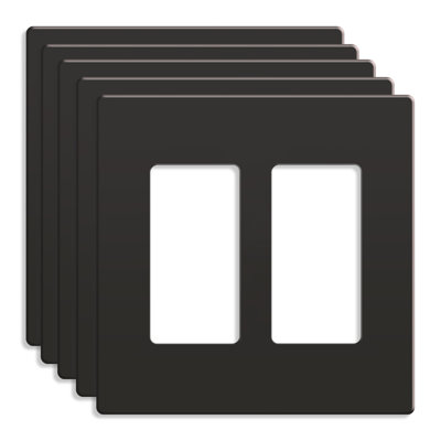 Screwless 2-Gang Decorator Wall Plate