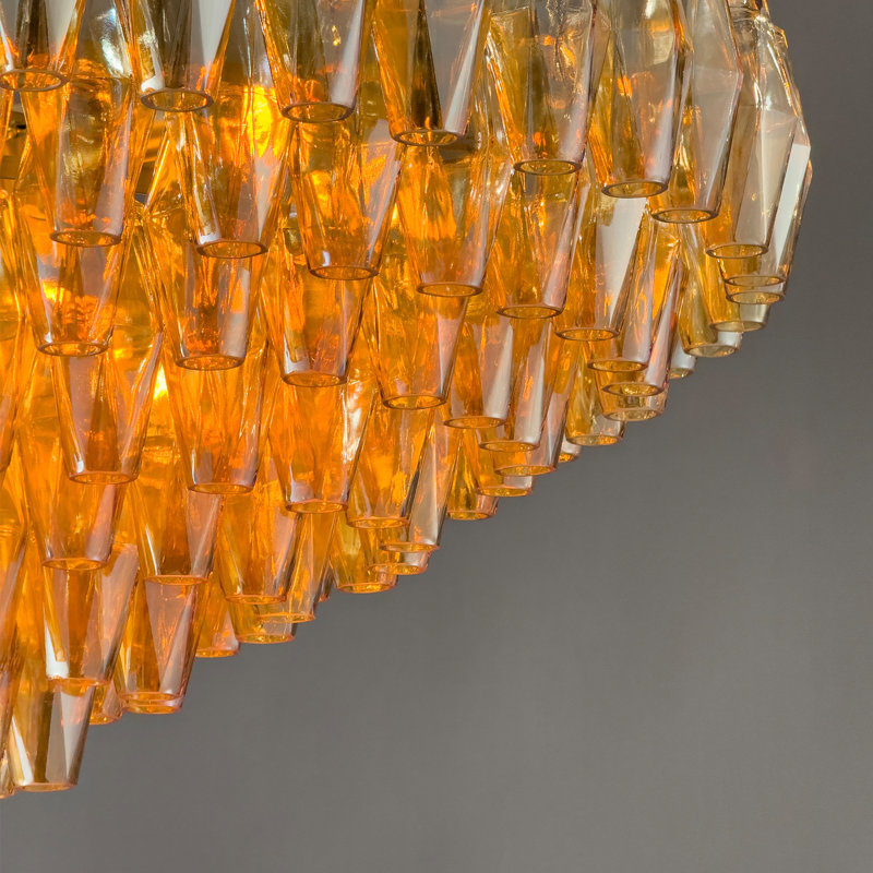 Lustre en cristal doré superposé - tailles multiples, suspension réglable, ampoules E12 incluses, éclairage élégant pour la salle à manger et le salon