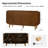 Alee 58'' Wide Mid-Century Modern Curved Design 4-Door Sideboard with Adjustable Shelves and Cable Management-919671072