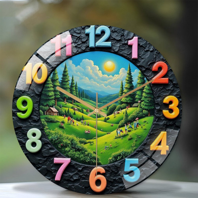 Horloge murale rétro 12 po