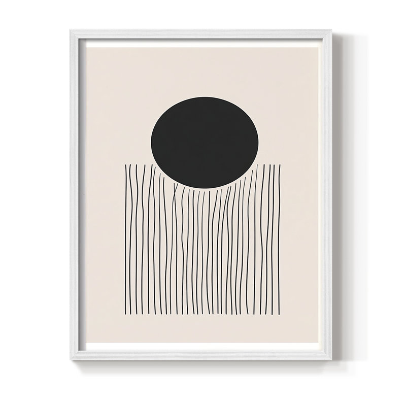 «Abstract Abstract», reproduction encadrée - prêt à accrocher, H 20 po x l 16 po, Blanc