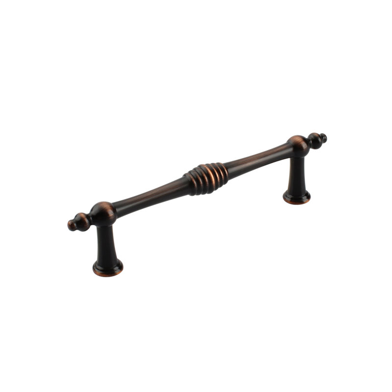 Poignée barre 3 3/4" au centre Colonial, Bronze huilé