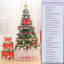 Arbre de Noël artificiel de 5 pi avec lumières à DEL écoénergétiques et ensemble décoratif complet, parfait pour la décoration festive-1375601107