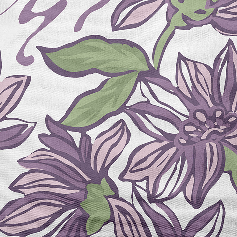 Iona Floral Outdoor Reversible Throw Pillow, Purple