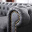 Canapé en similicuir gris foncé sans coussins décoratifs avec éponges élastiques haute densité
