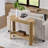 Fluted 36-Inch Solid Wood Console Table with Storage Shelf, Light Oak-833993441