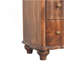 Commode Camille en bois massif, brun, 3 tiroirs