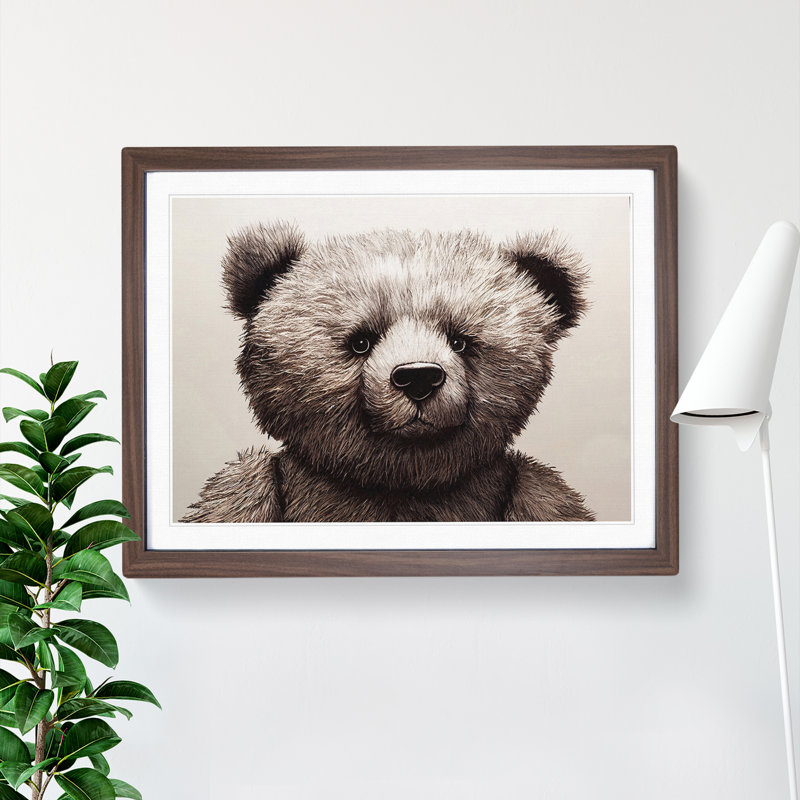 Spectacular Teddy Bear - Framed Print, 46cm H x 64cm W, Walnut Frame