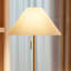 62 in. Brass Floor Lamp with Pleated Fabric Shade-268947452