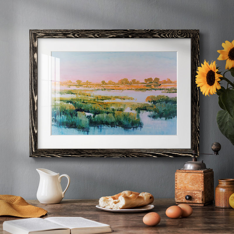 Marshland View I - reproduction de cadre photo simple, Noir, H 18 po x l 26 po