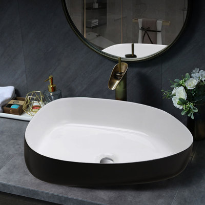 Metro Lane Bishon 55 mm L x 40 mm W Ceramic Specialty Sink and Overflow