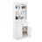 Bathroom Storage Cabinet with Two Doors, Drawers, Adjustable Shelf & Three Open Shelves