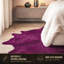Tapis aubergine fait main en cuir de vache à imprimé animal 6 pi x 7 pi Novelty Spalding