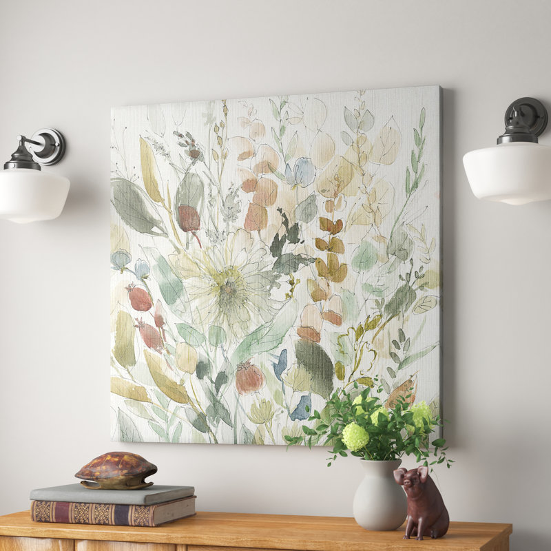 Areiona " Linen Wildflower Garden ", 32" H x 32" W x 1" D