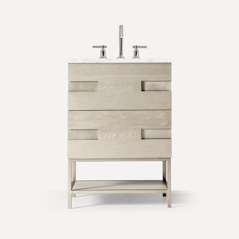 Meuble-lavabo gris naturel sans plateau de coiffeuse Craft Series
