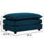 Canapé modulaire en chenille bleue avec structure en bois massif - pour plus de stabilité et de style