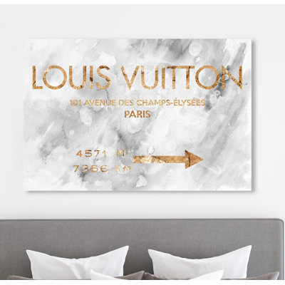 Parisian Road Sign II - Textual Art on Canvas