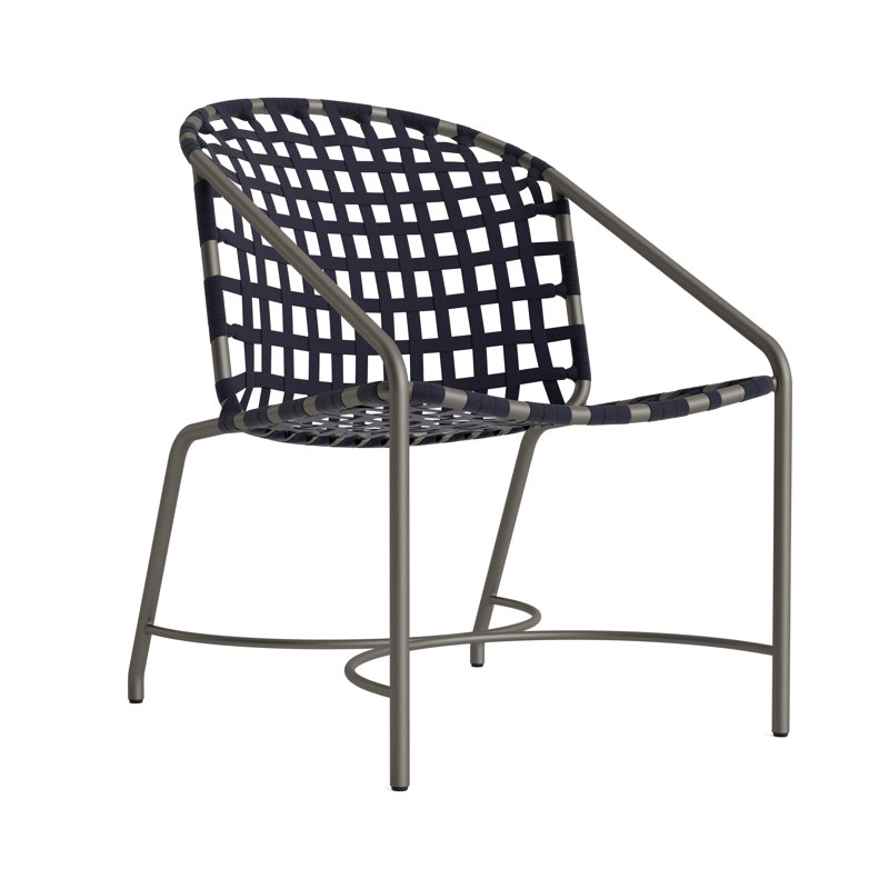Kantan Outdoor Lounge Chair, Mica/Marine Suncloth Lace