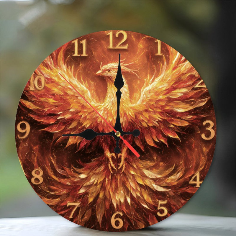 Phoenix sur le cadran de l'horloge