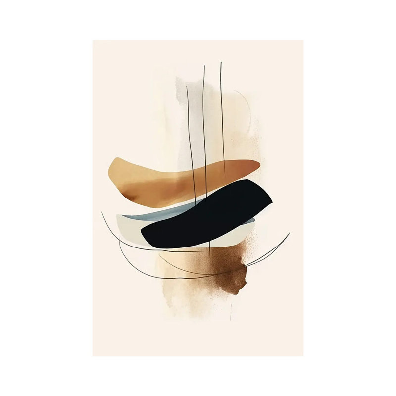 «Brush Black Clean II», reproduction d'art sur toile tendue