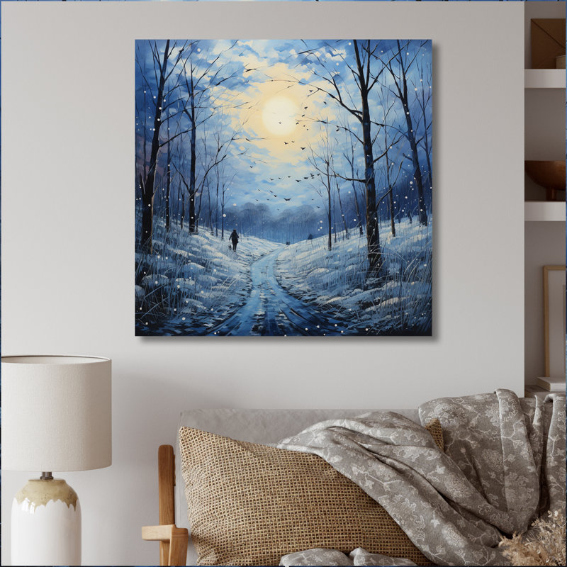 Winter Sky Serenity Pastoral II - Landscapes Canvas Print, H 36 po x l 36 po x P 1,5 po, Toile tendue