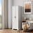 White Mdf Two-door Storage Cabinet – Adjustable Shelf Cabinet With Anti-tipping Device For Bathroom, Office & Home