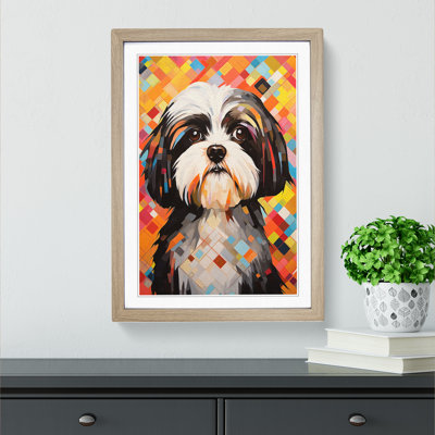 Shih Tzu Constructivism - Framed Print