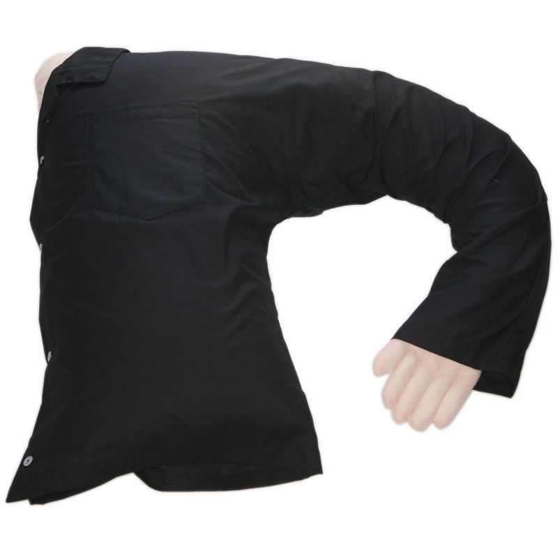 Coussin en coton Boyfriend, Noir