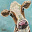 Cow Miss Moo Moo by Lee Keller - Wrapped Canvas Painting-1895446742