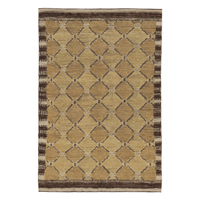 Scandinavian One-of-a-Kind 4'6X7'0 Hand Knotted Area Rug