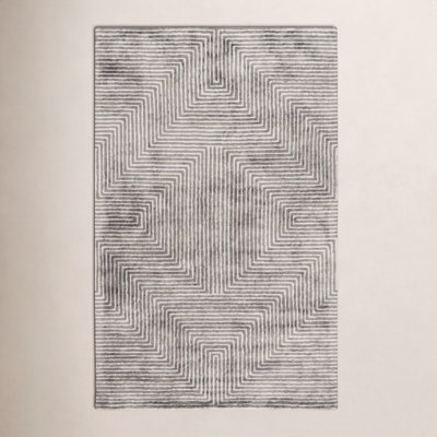 Balos Hand-Tufted Geometric Viscose Rug