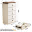 Commode 5 tiroirs Tribesigns, commode blanche de 45 po de hauteur avec tiroirs