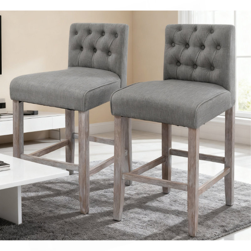 Tabourets de bar à hauteur de comptoir, chaise de salle à manger rembourrée sans accoudoirs à oreilles