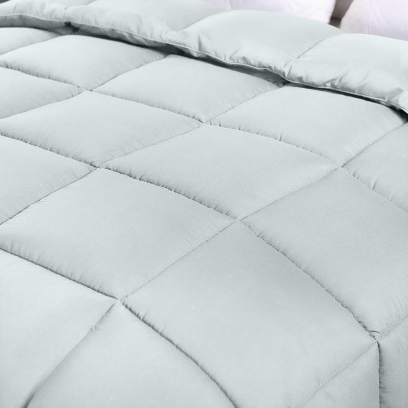 Édredon pour grand lit, housse de couette toutes saisons, édredon de lit en duvet synthétique avec languettes d'angle, lavable à la machine
