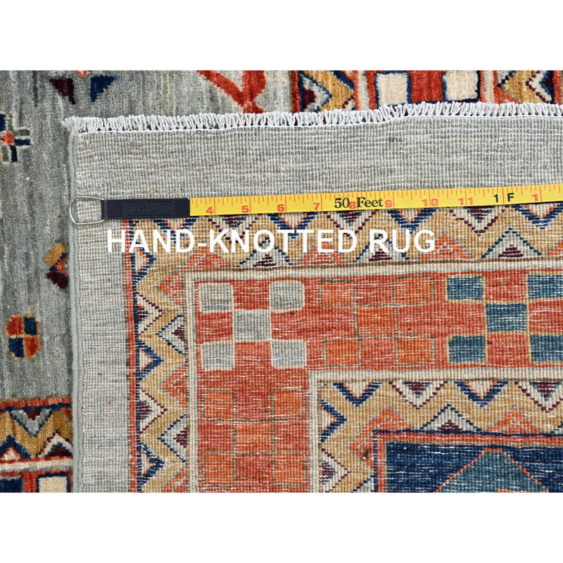 Tapis gris Krypton 10 pi x 10 pi en laine nouée à la main 200 KPSI 4A2F73D31F654B6FA482BCE87860A7A5