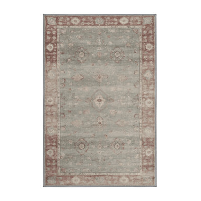Machine Washable Overdyed Gray Area Rug