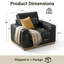 Fauteuils d'appoint, fauteuils surdimensionnés de 42 po de largeur dans le salon, la lecture, le bureau-32073623