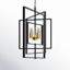Lustre carré moderne à 4 lumières de 25,6 po Padula avec métal noir / doré Padula pour la salle à manger ou la cuisine