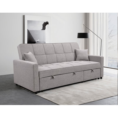 Canapé-lit rembourré surdimensionné de 83 po avec canapé-lit escamotable de 83 po et dossier réglable, canapé convertible 3 places et canapé-lit convertible pour la maison