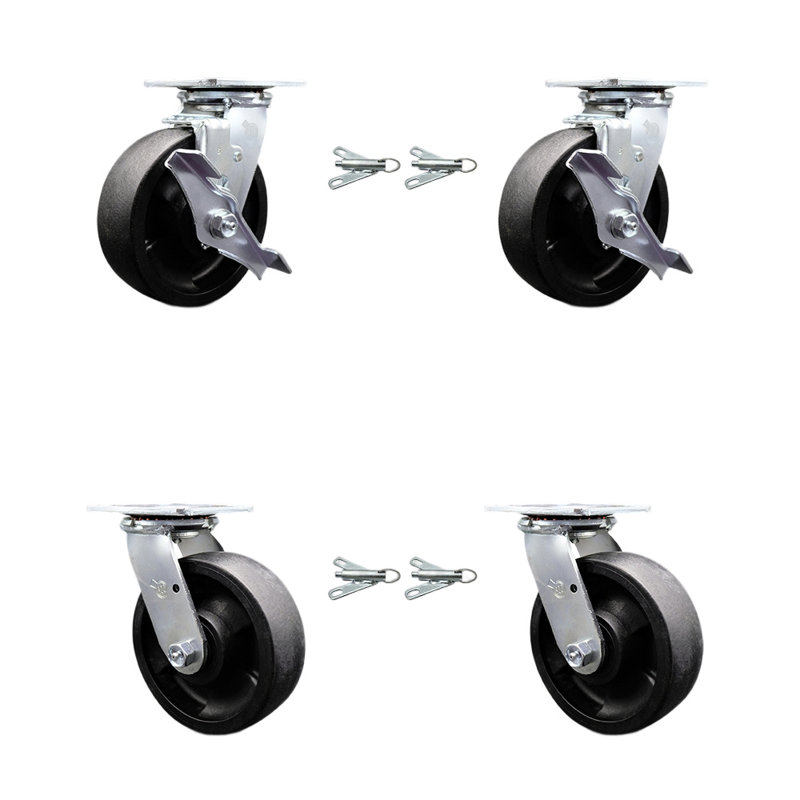 4 Piece Glass Filled Nylon Caster Set