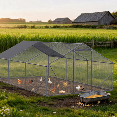 3 Unit Large Space Metal Chicken Coop For Outdoor Farm Use