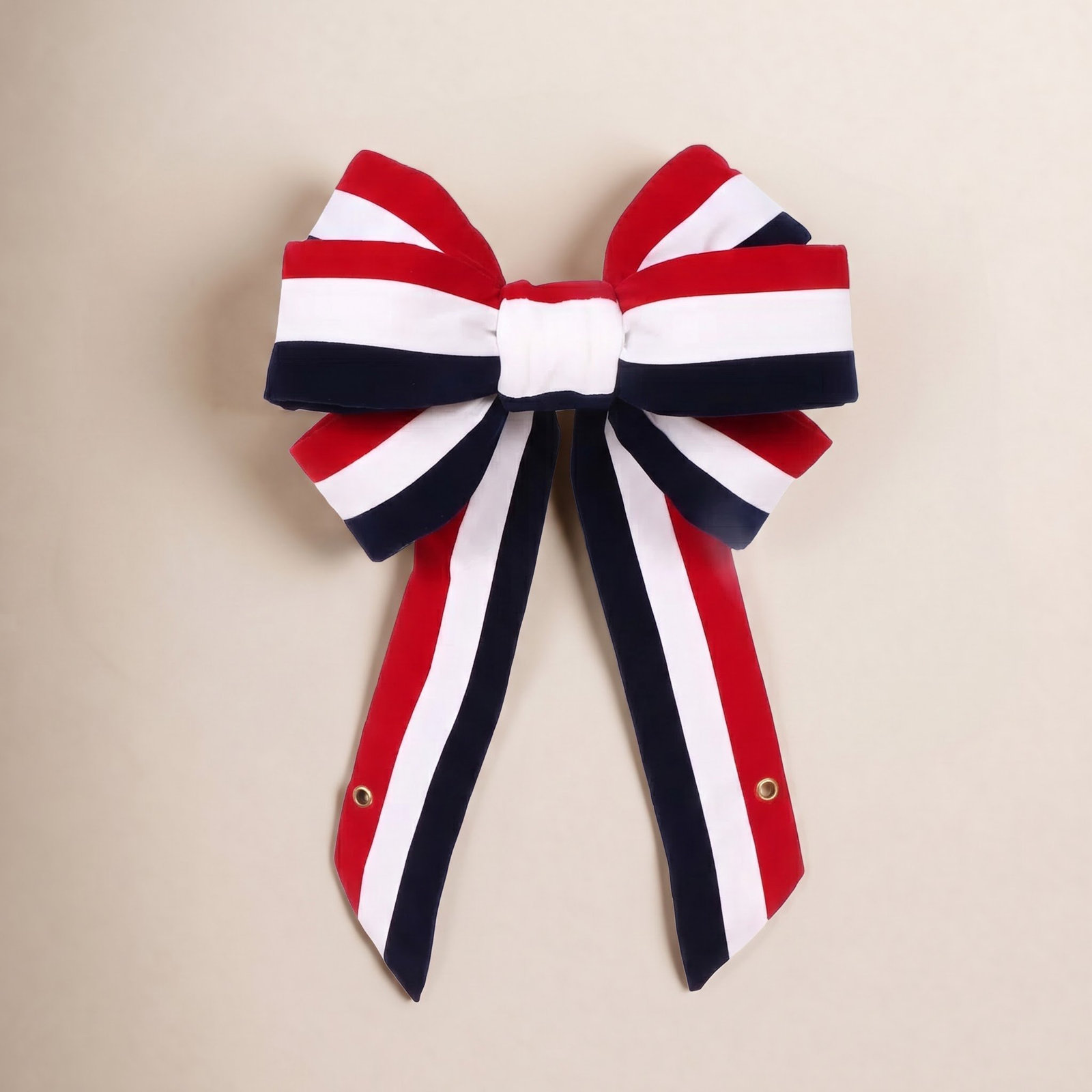 Piercy 28" Velvet Bow, Red/White/Blue