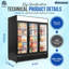 72 Cubic Feet 3 Doors Commercial Freezer