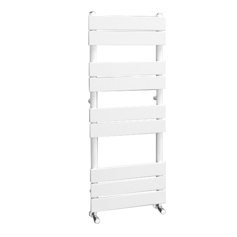 Noella Anthracite Flat Panel Towel Rail Designer Radiator, 100cm H x 45cm W x 6.2cm D, White