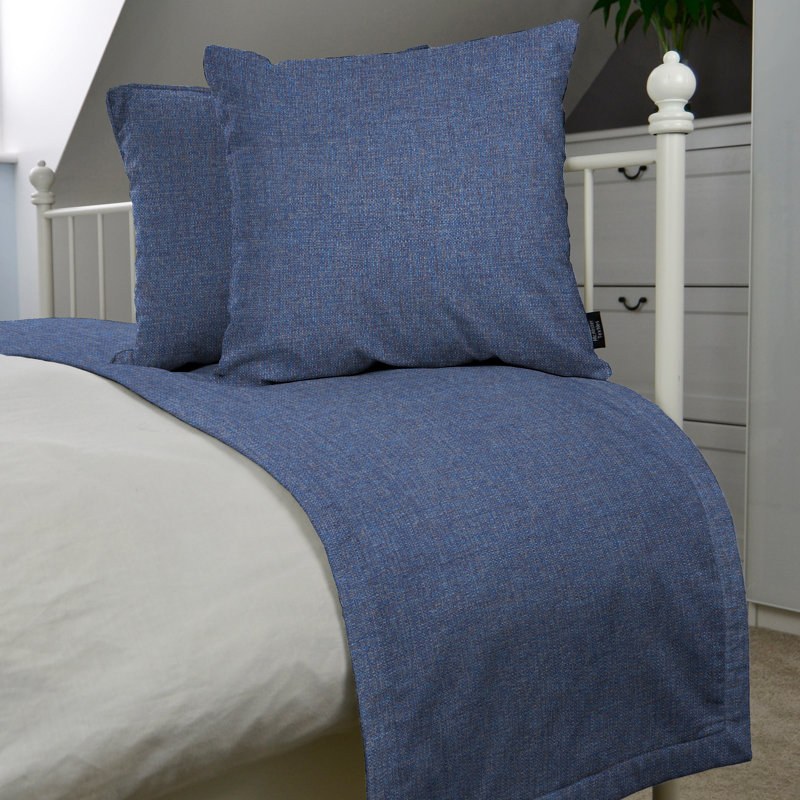 Andillac Waffle Throw Blanket, W50 x L255cm, Blue