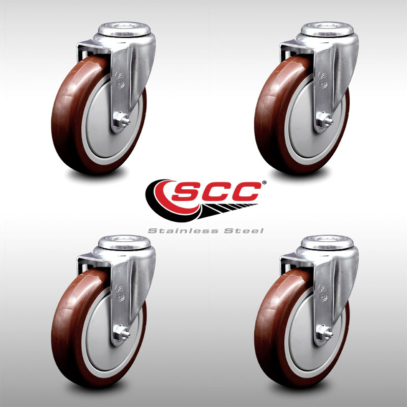 Polyurethane Caster, Maroon