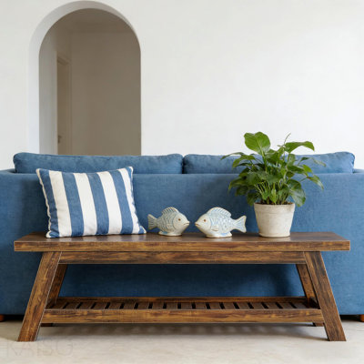 2-Tier Entryway Bench, Storage Side Table, Foyer Seating Bench, Entryway Table