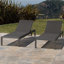 Chaise longue grise 2, matériau, maille d'aspect moderne, utilisation à long terme